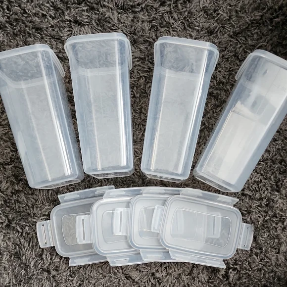 Vtopmart. Clear Plastic Storage Containers Set Of 4 (1.8 Qt. - Picture 1 of 6